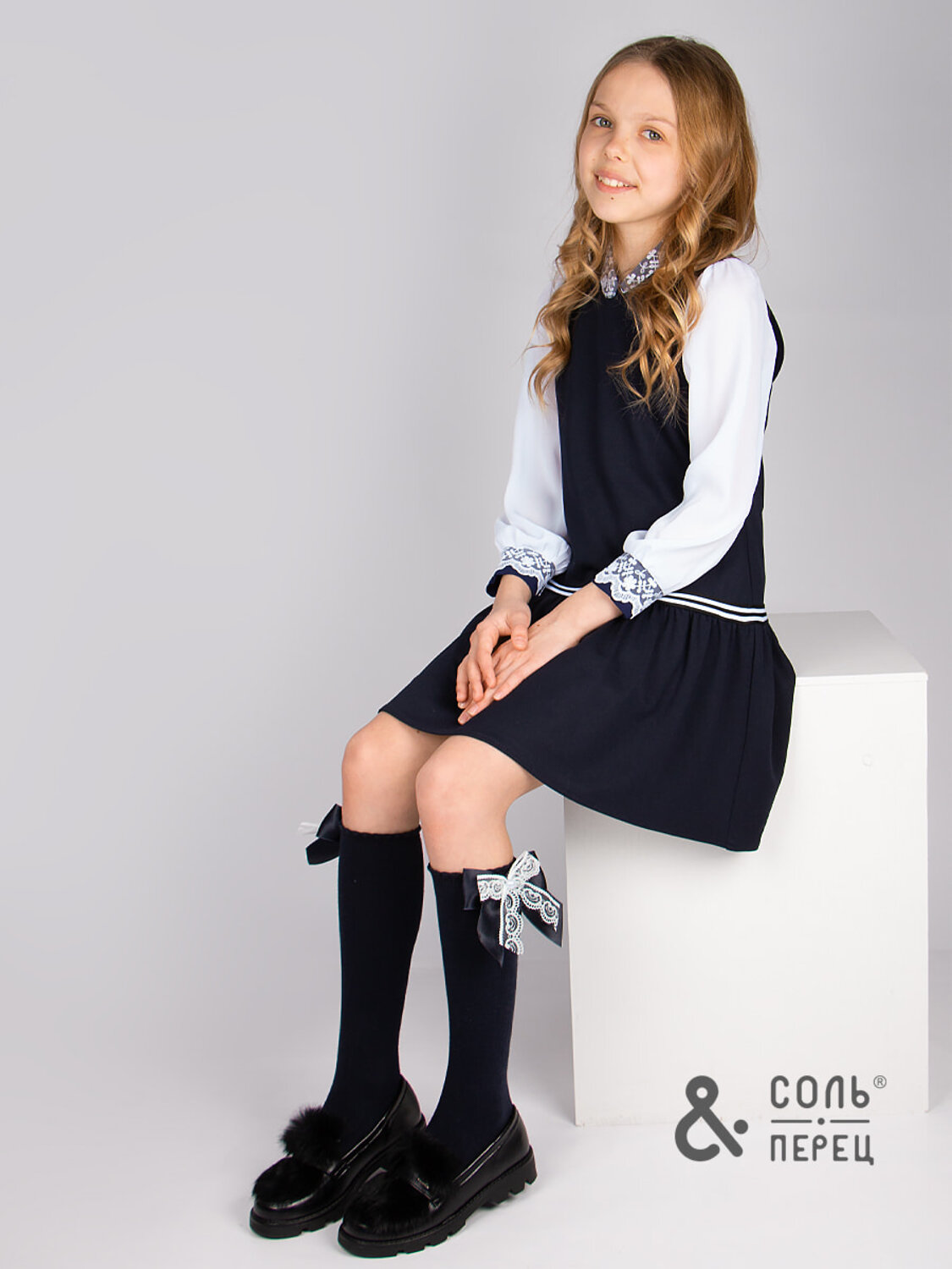 Соль&Перец Гольфы 326494 SP0001 темно-синий