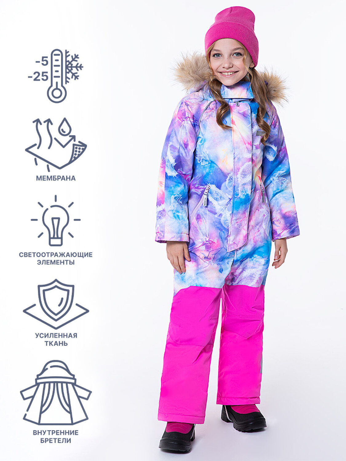 NIKASTYLE Комбинезон 328410 8з1023 лазурный/фуксия