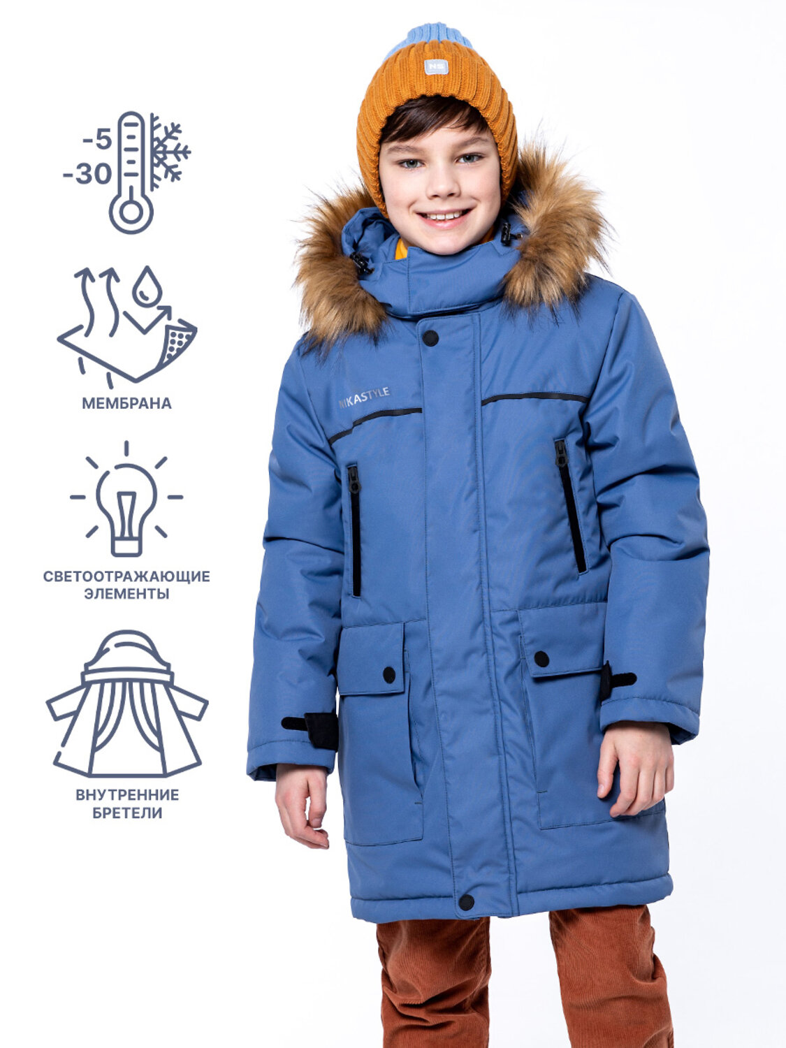 NIKASTYLE Куртка 328947 4з3323 джинсовый