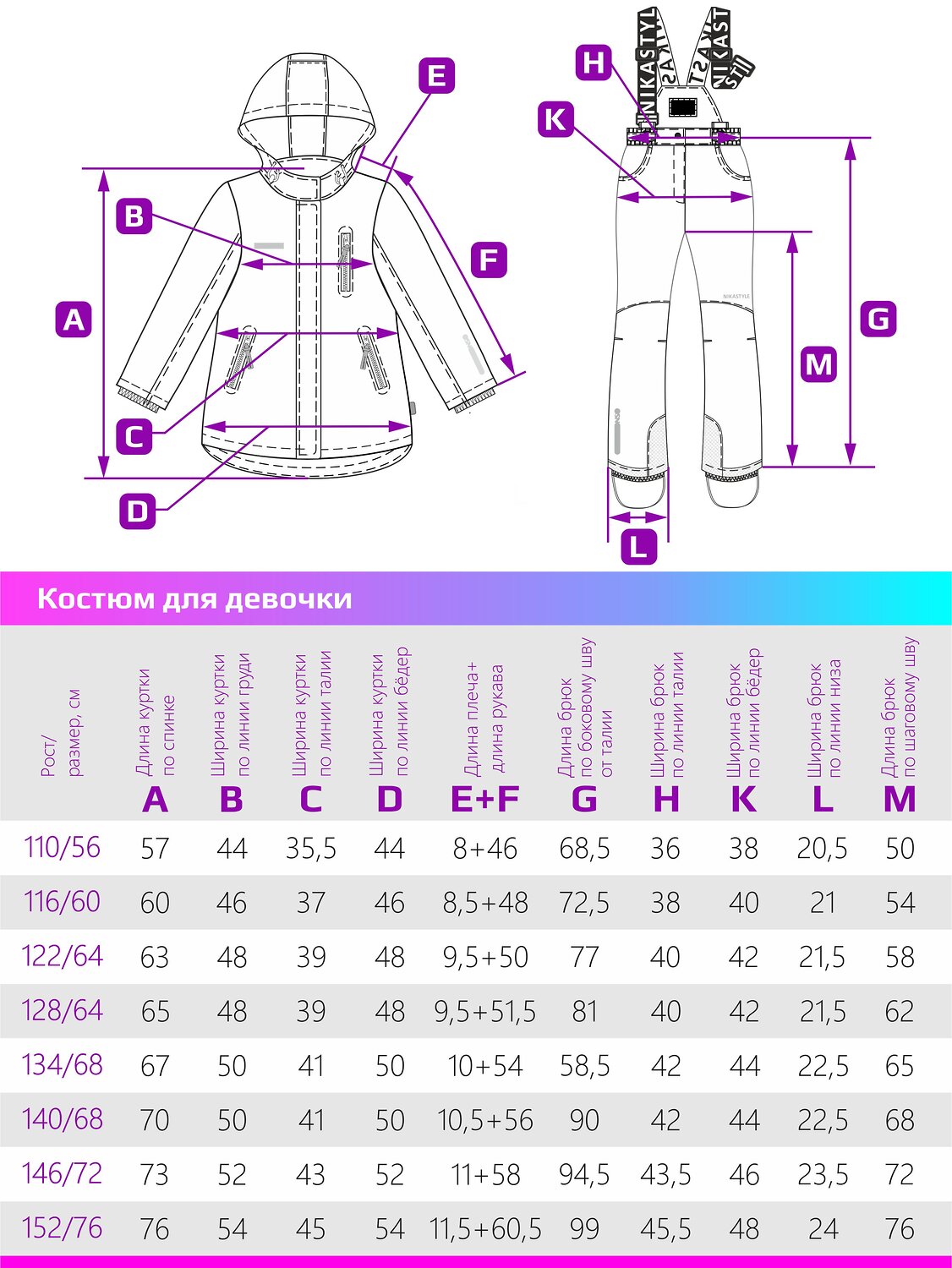 NIKASTYLE Костюм 328998 7з3623 ментол/фуксия