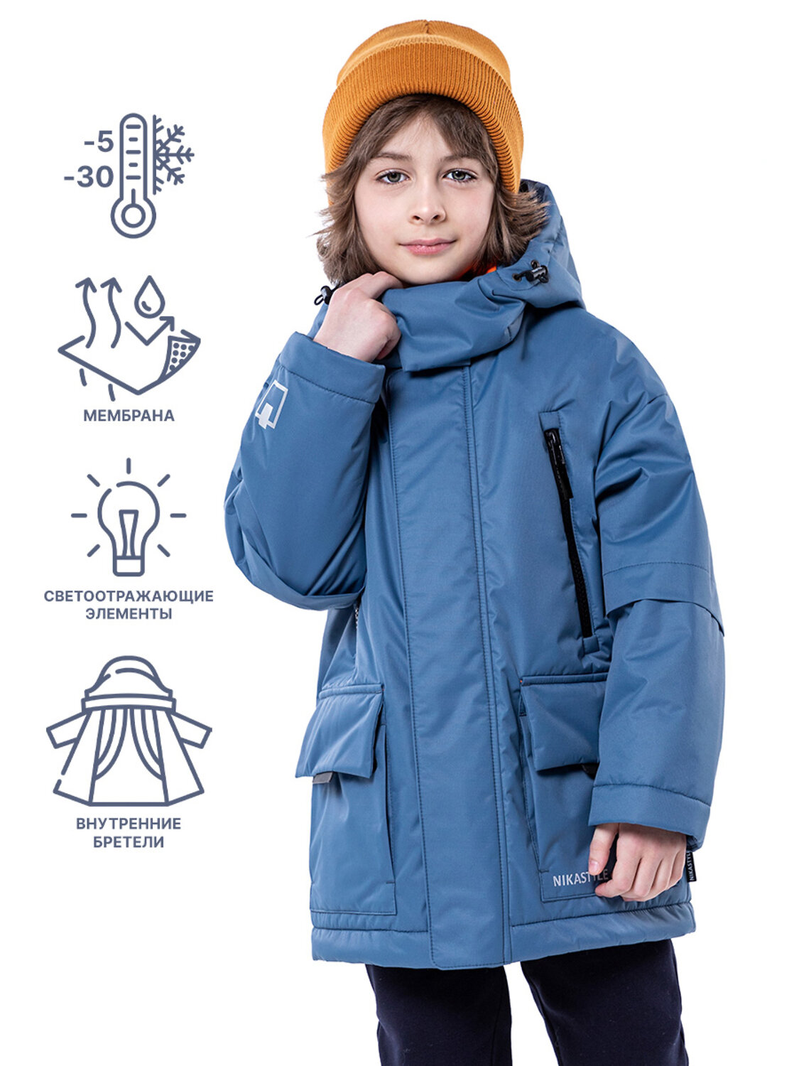 NIKASTYLE Куртка 329112 4з3723 джинсовый