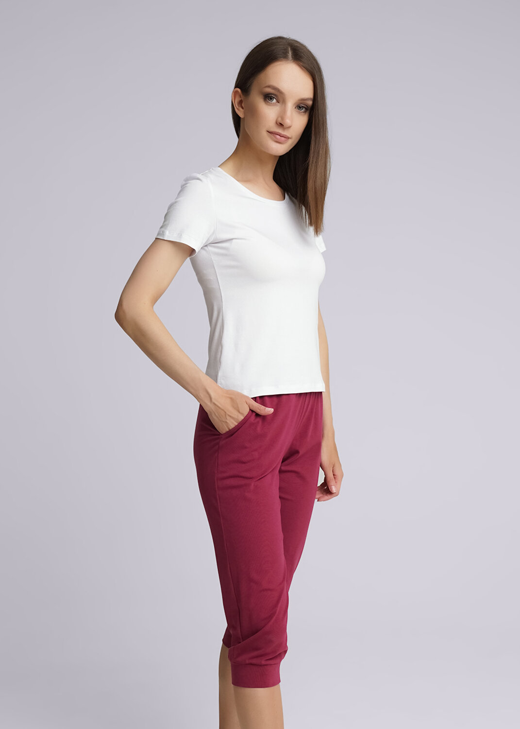 CLEVER Бриджи 329832 LTR13-968/2 т.малиновый