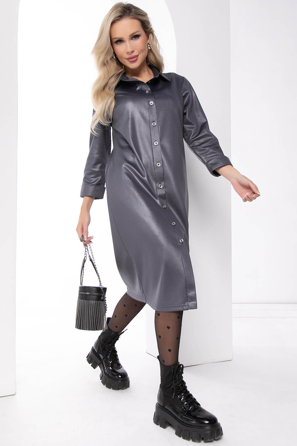 LT Collection Платье 335523 П8107 графит