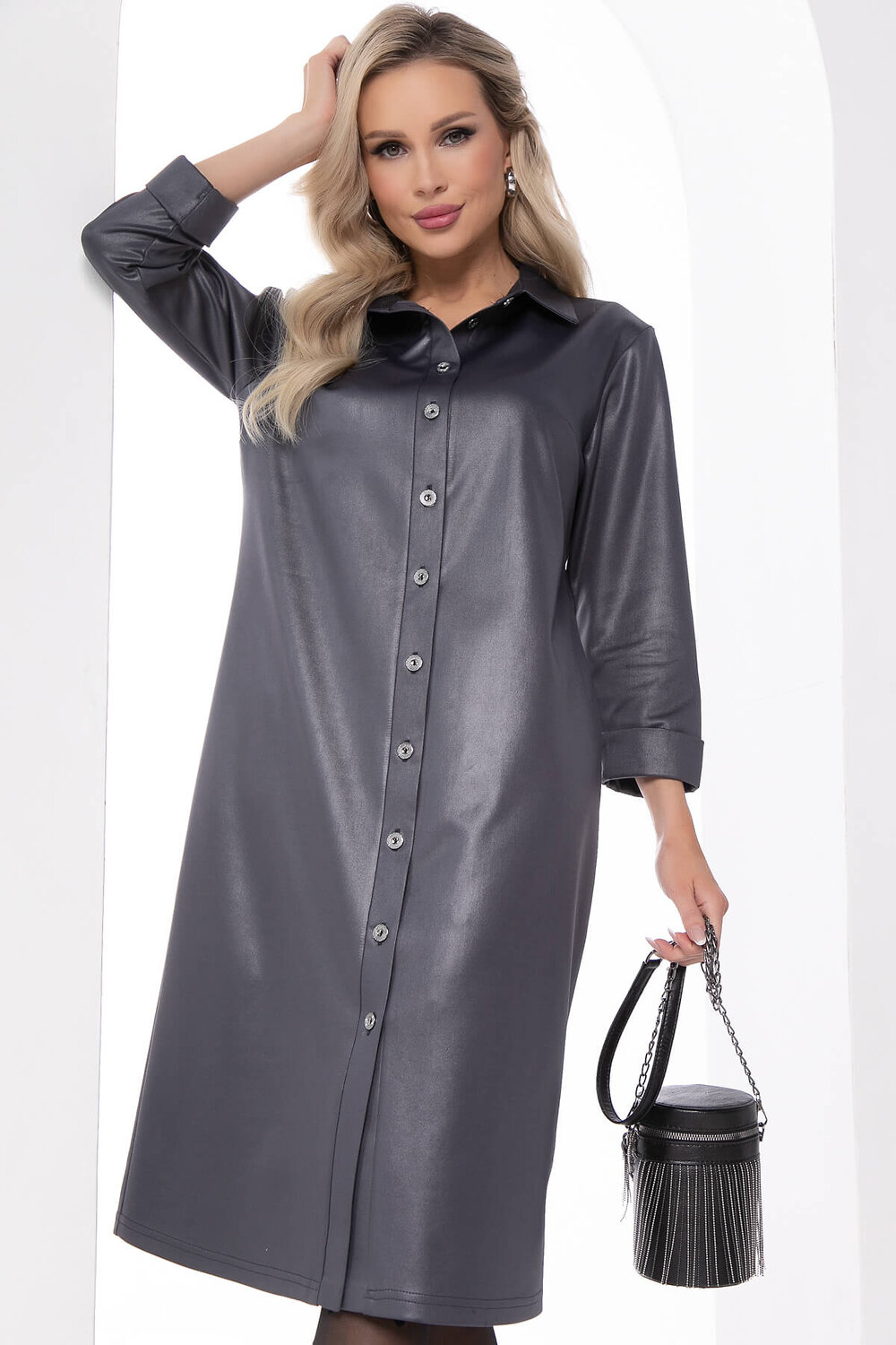 LT Collection Платье 335523 П8107 графит
