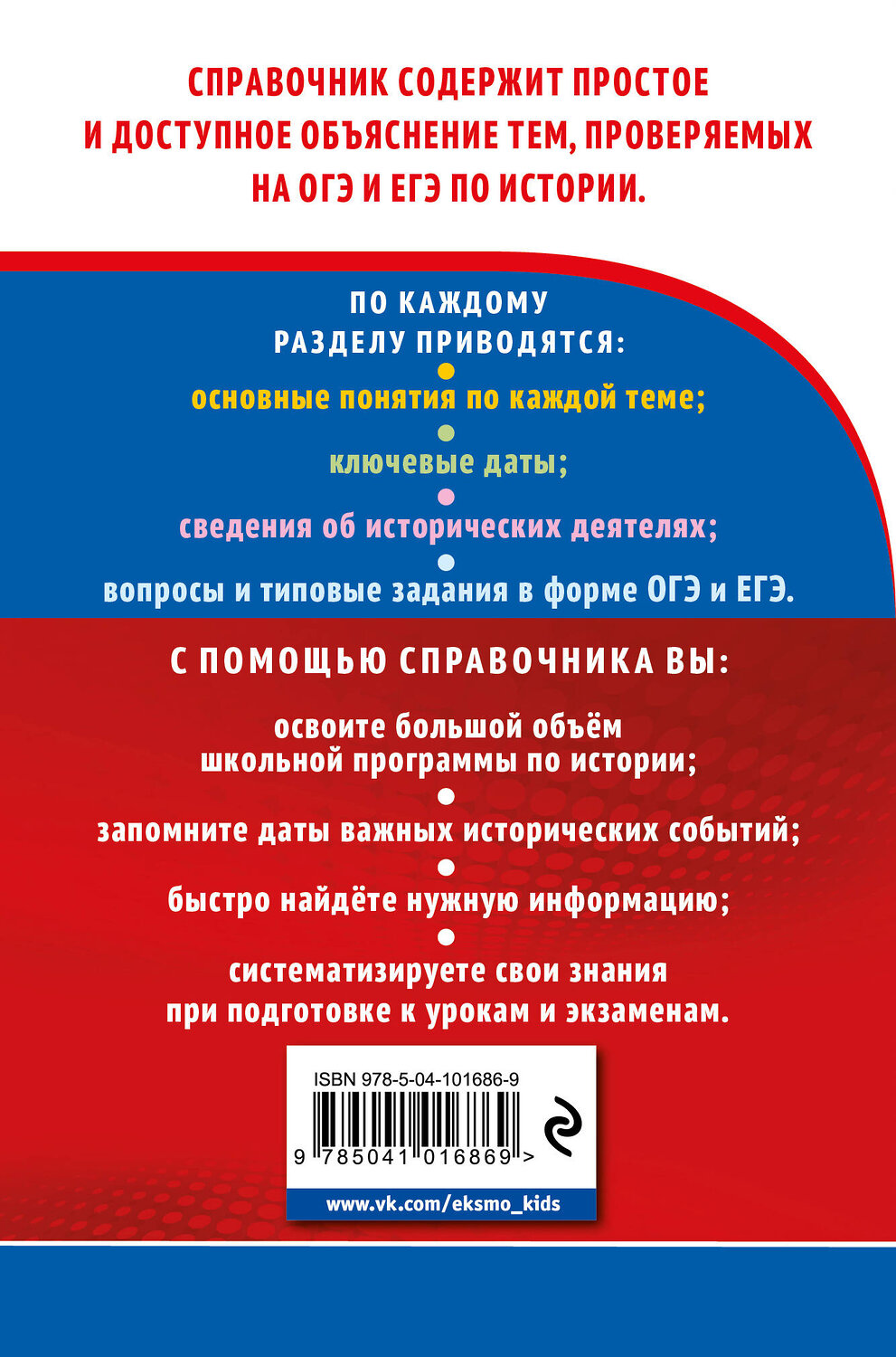 Эксмо Г. Г. Воловичков "История. Готовимся к ОГЭ и ЕГЭ" 343655 978-5-04-101686-9