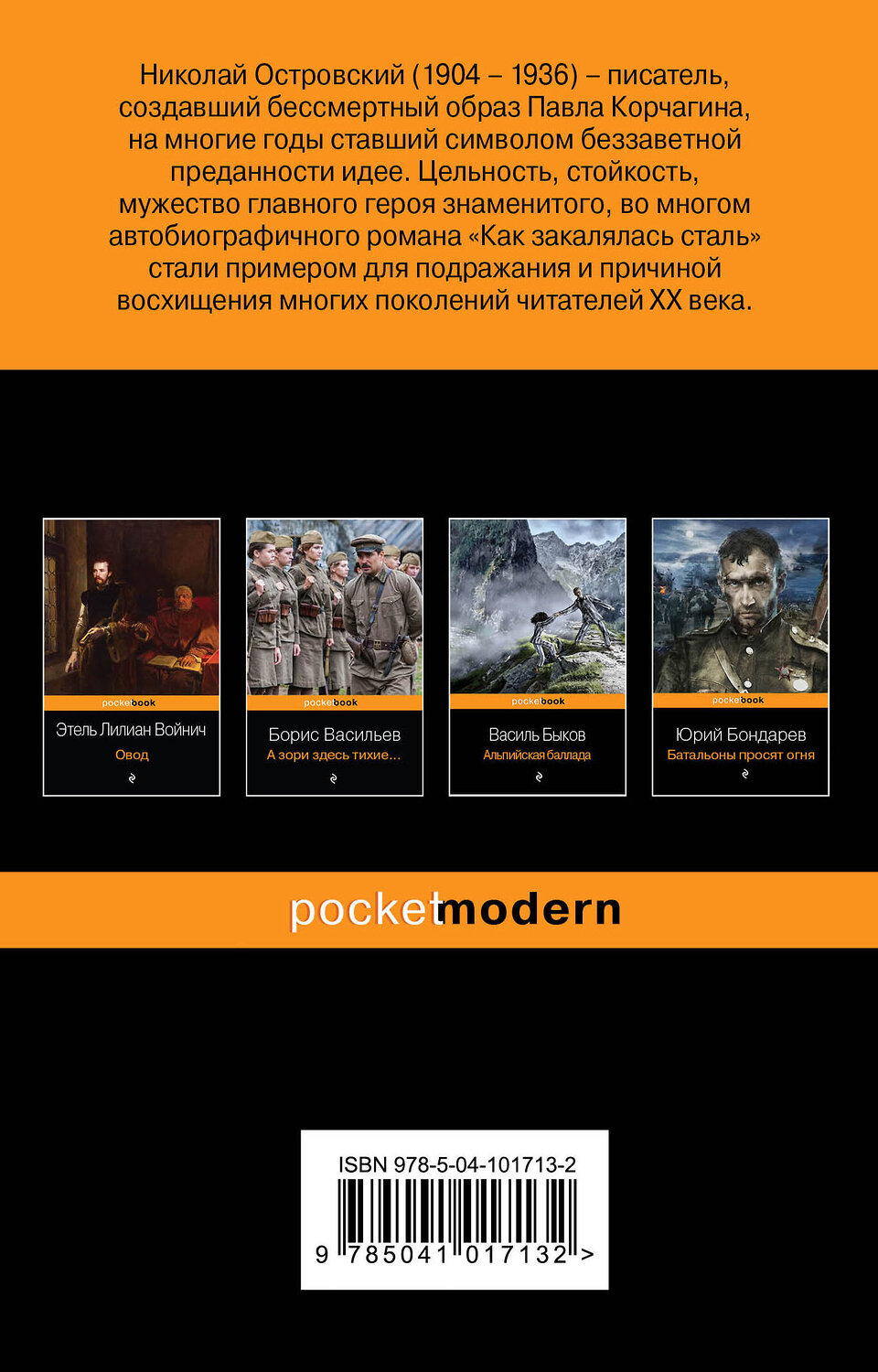 Эксмо Николай Островский "Как закалялась сталь" 343660 978-5-04-101713-2