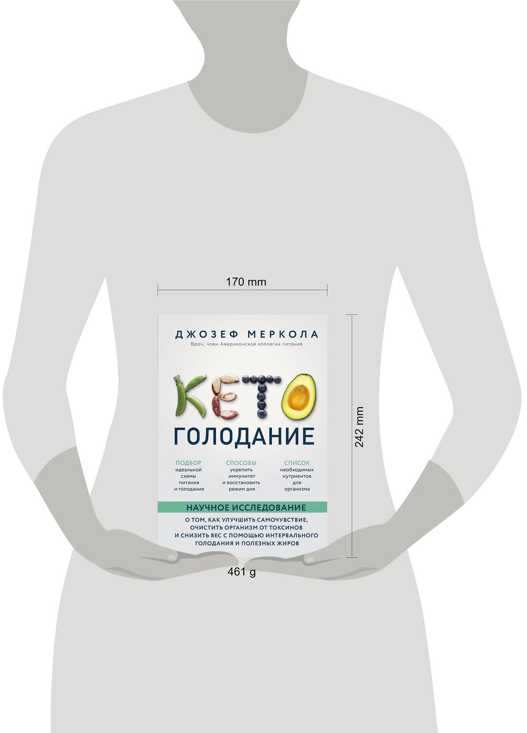 Эксмо Джозеф Меркола "Кето-голодание. Научное исследование о том, как улучшить самочувствие, очистить организм от токсинов и снизить вес с помощью интервального голодания и полезных жиров" 344424 978-5-04-105223-2