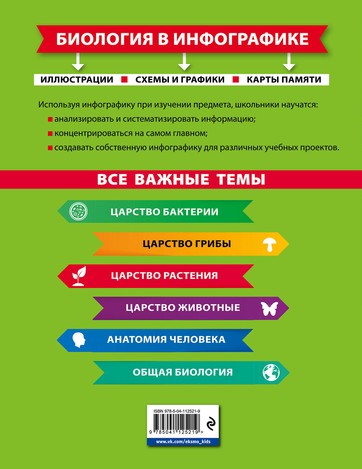 Эксмо О. Ч. Мазур "Биология в инфографике" 346599 978-5-04-112521-9