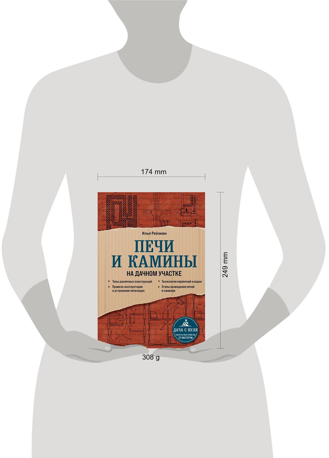 Эксмо Илья Рейзман "Печи и камины на дачном участке" 350253 978-5-04-122441-7