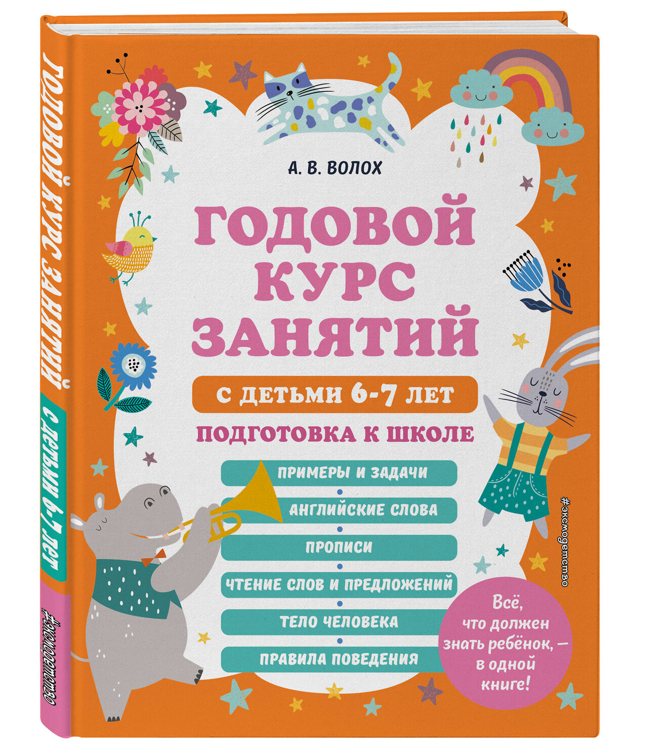 Эксмо А. В. Волох "Годовой курс занятий с детьми 6-7 лет. Подготовка к школе" 356635 978-5-04-170683-8
