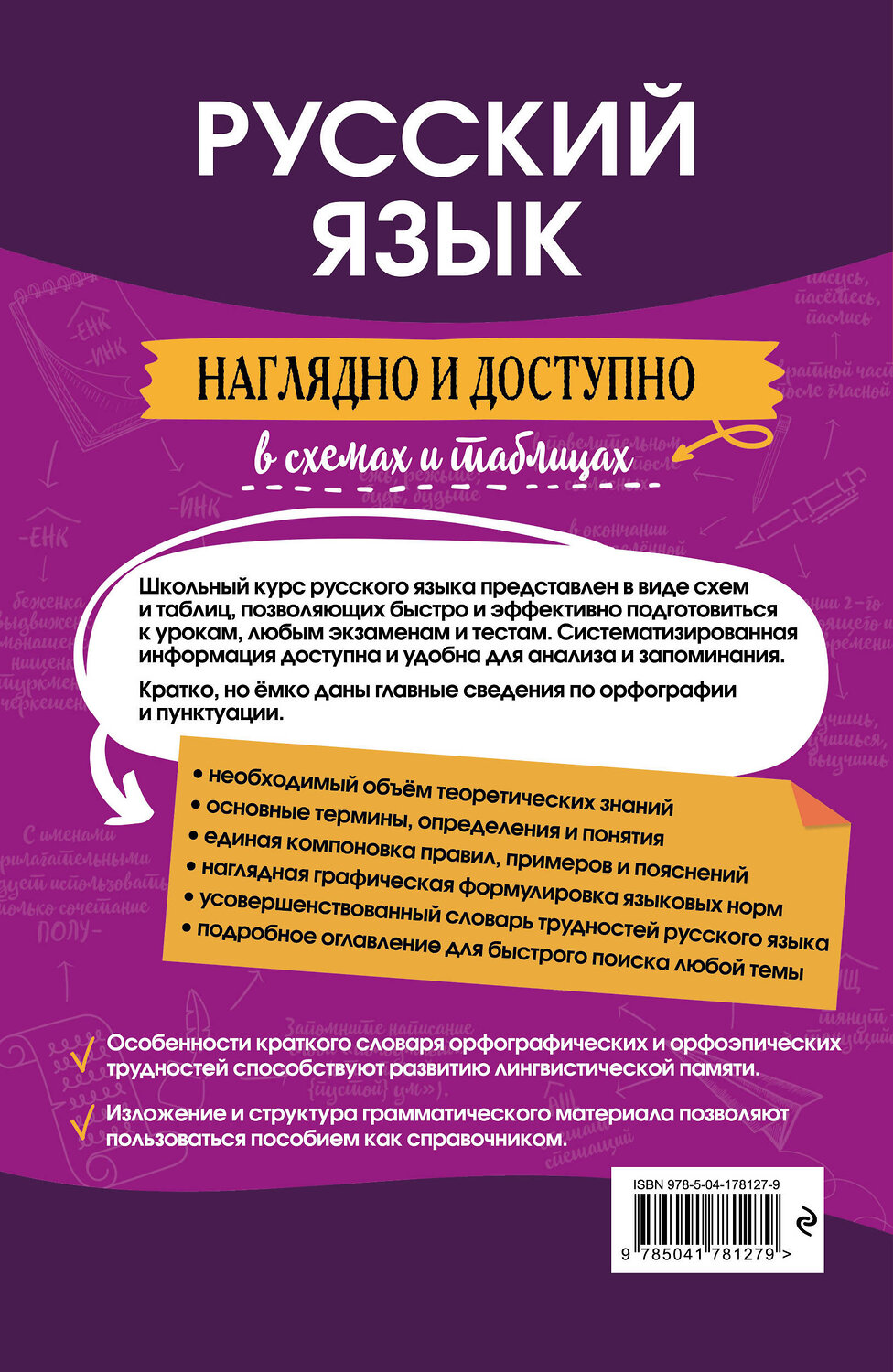 Эксмо Н. Н. Борисов "Русский язык: наглядно и доступно" 358814 978-5-04-178127-9