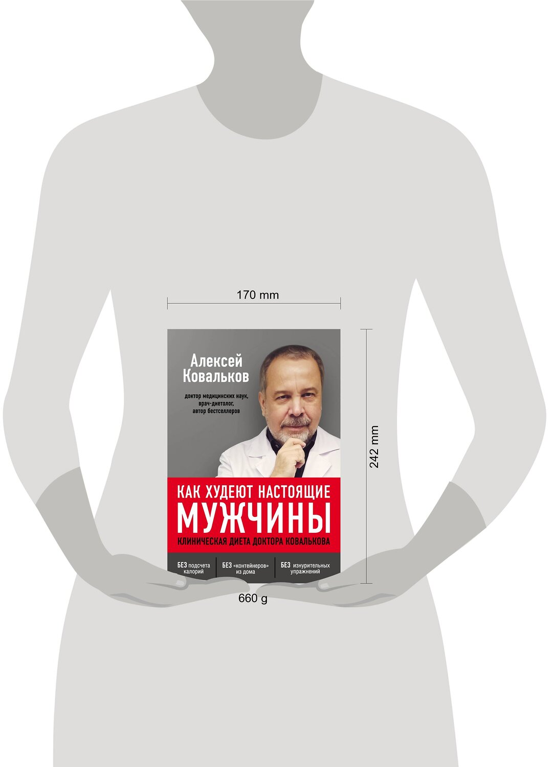 Эксмо Алексей Ковальков "Как худеют настоящие мужчины. Клиническая диета доктора Ковалькова" 363217 978-5-04-104365-0