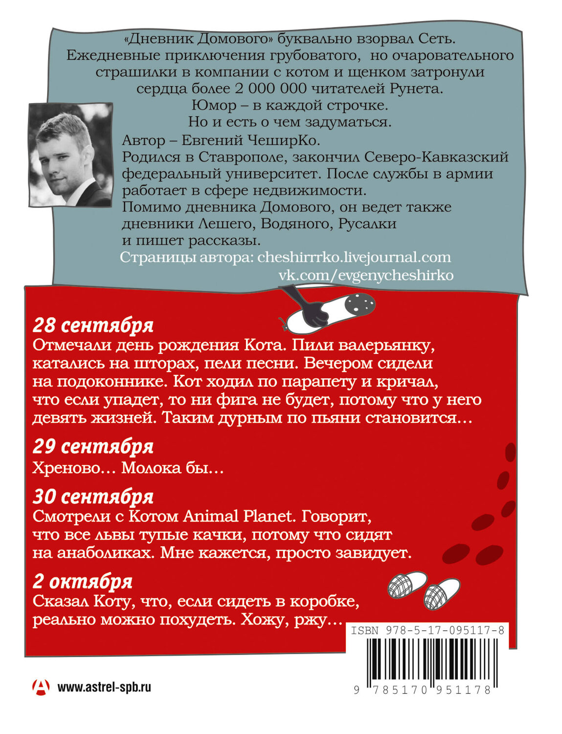 АСТ Евгений ЧеширКо "Дневник домового" 364815 978-5-17-095117-8