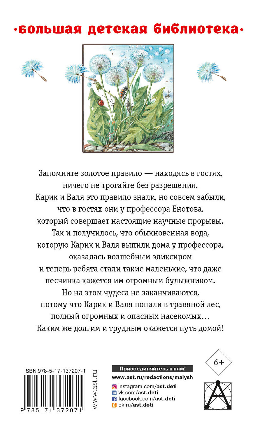 АСТ Ларри Я.Л. "Необыкновенные приключения Карика и Вали" 373911 978-5-17-137207-1