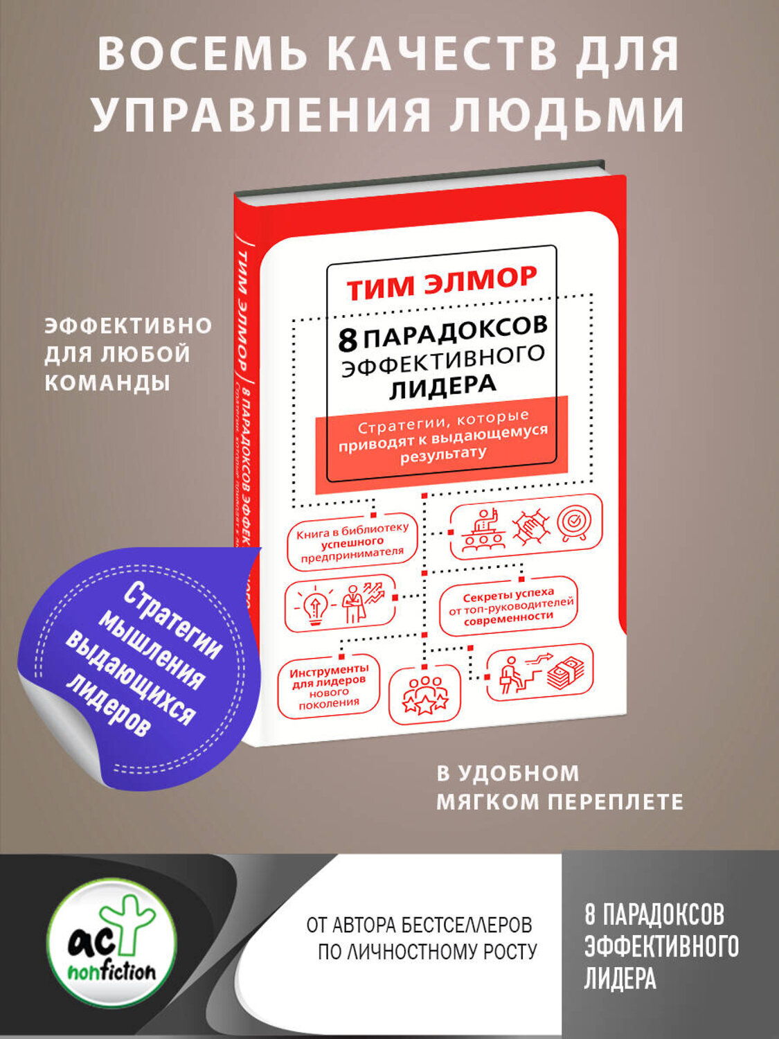 АСТ Тим Элмор "8 парадоксов эффективного лидера. Стратегии, которые приводят к выдающемуся результату" 379327 978-5-17-156180-2