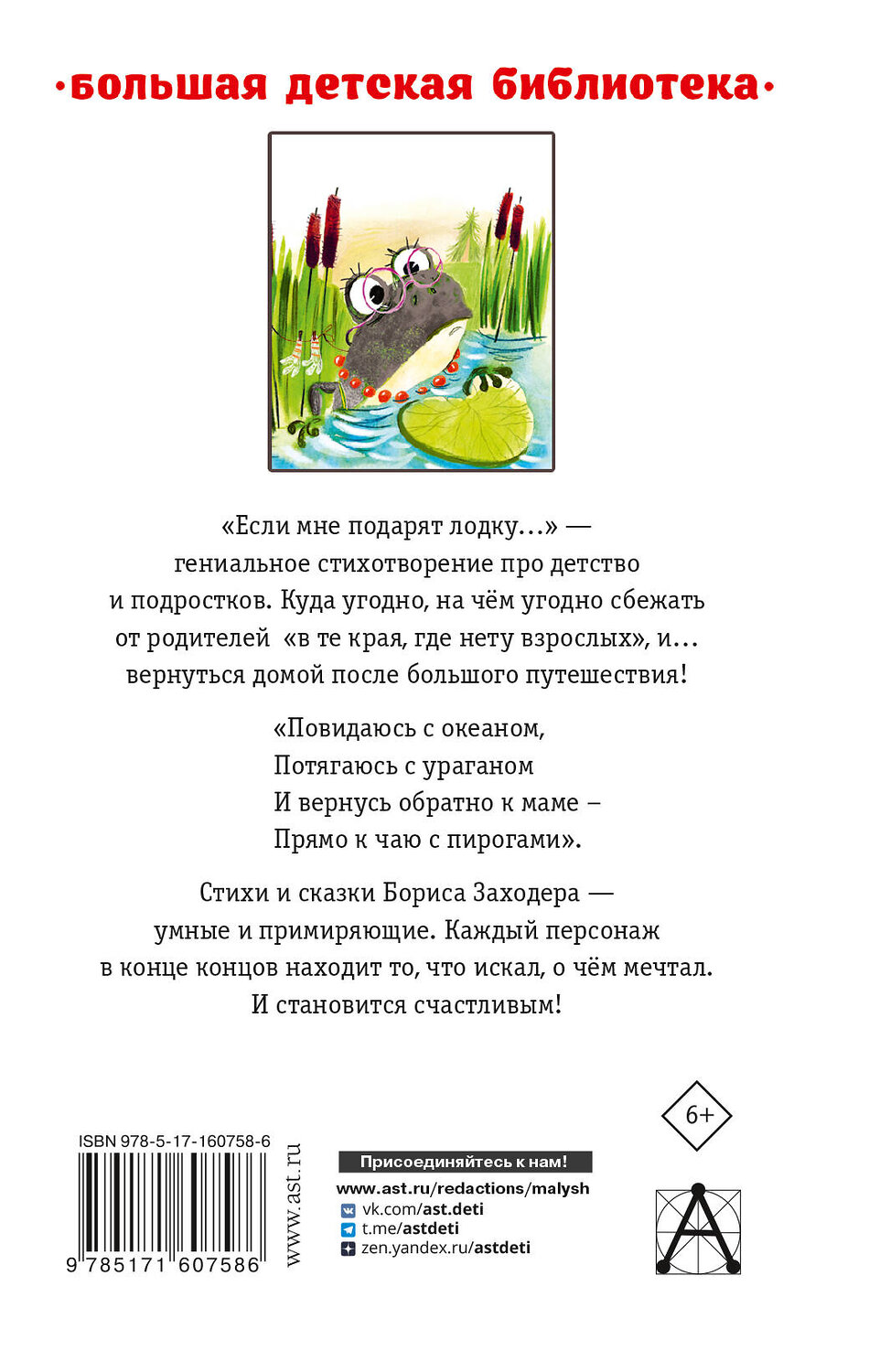 АСТ Заходер Б.В. "Серая Звёздочка. Сказки и стихи" 386757 978-5-17-160758-6