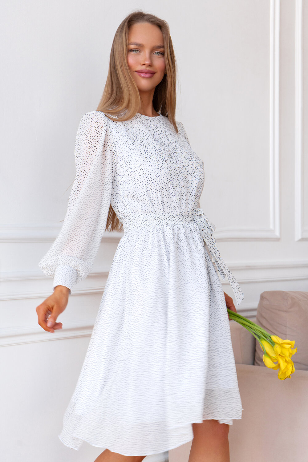 Open-style Платье 389302 5627 белый/черный