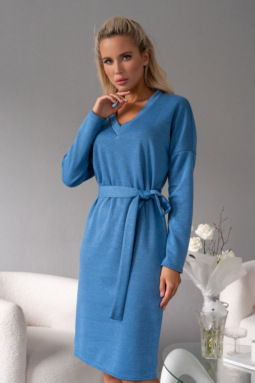 Open-style Платье 389353 5875 голубой