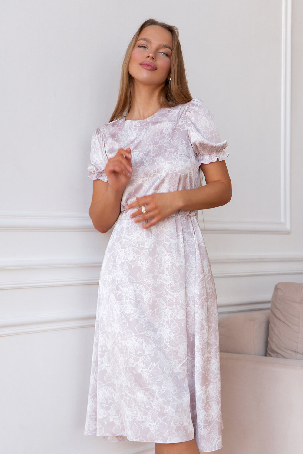 Open-style Платье 389540 5637 розовый/белый