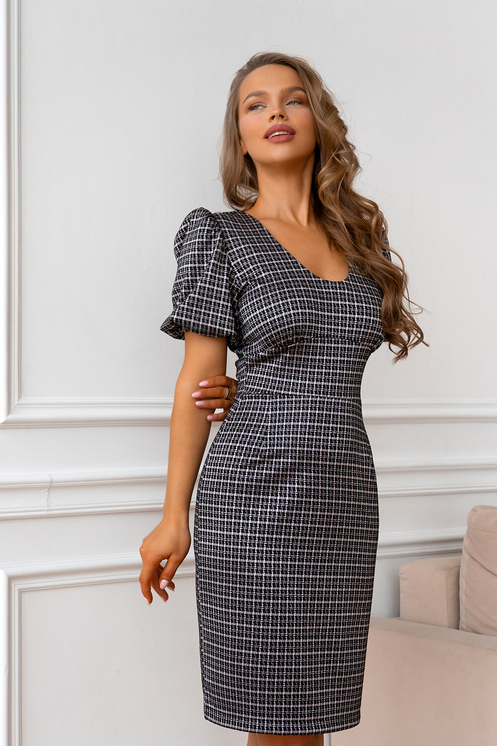 Open-style Платье 389660 5602 черно-серый