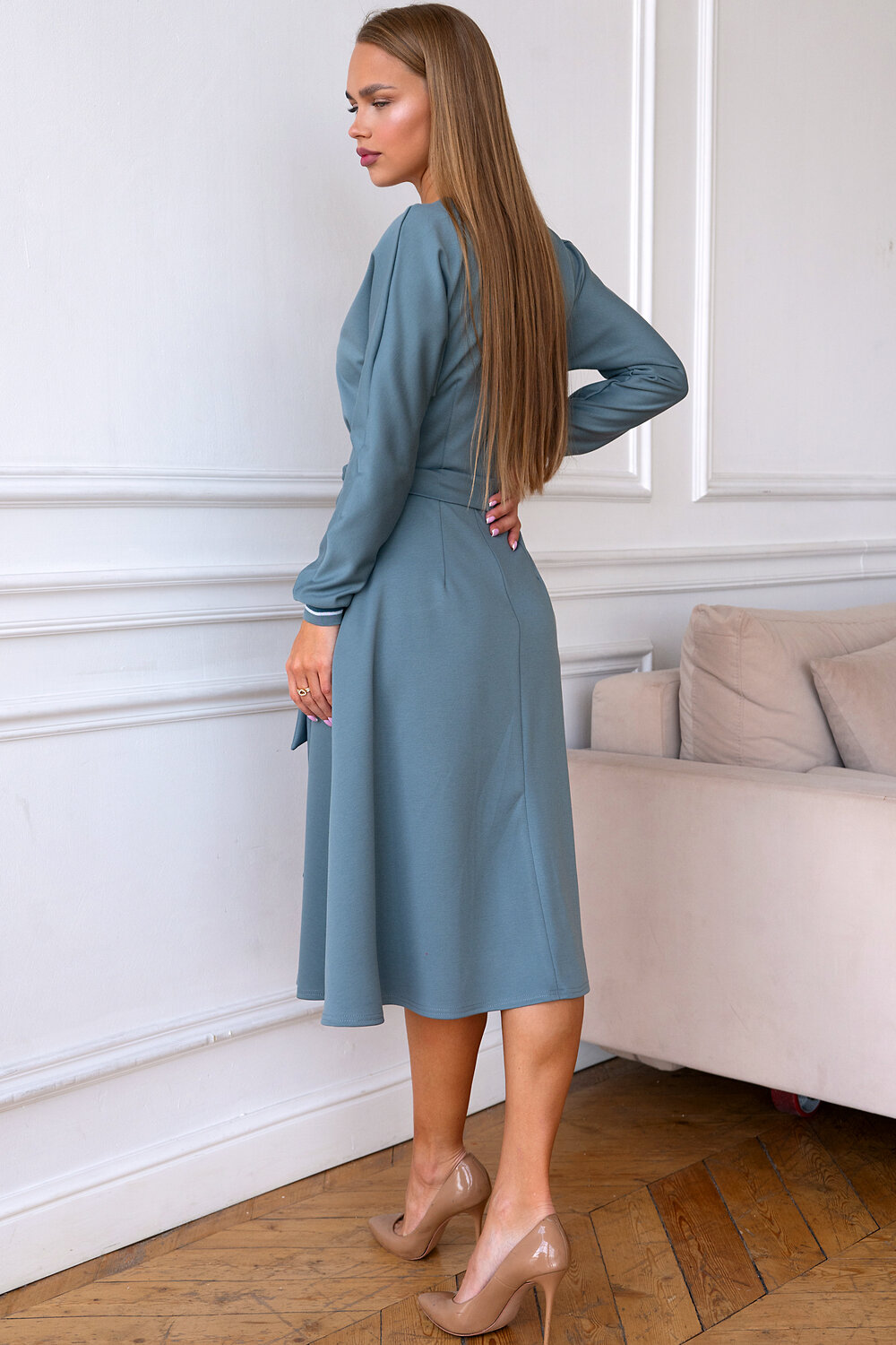 Open-style Платье 389725 5467 серый