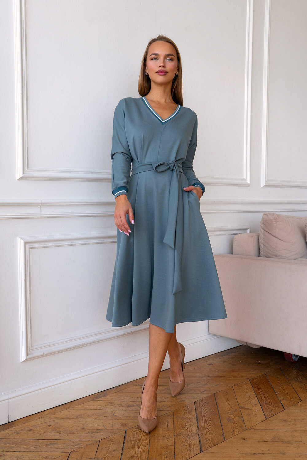 Open-style Платье 389725 5467 серый