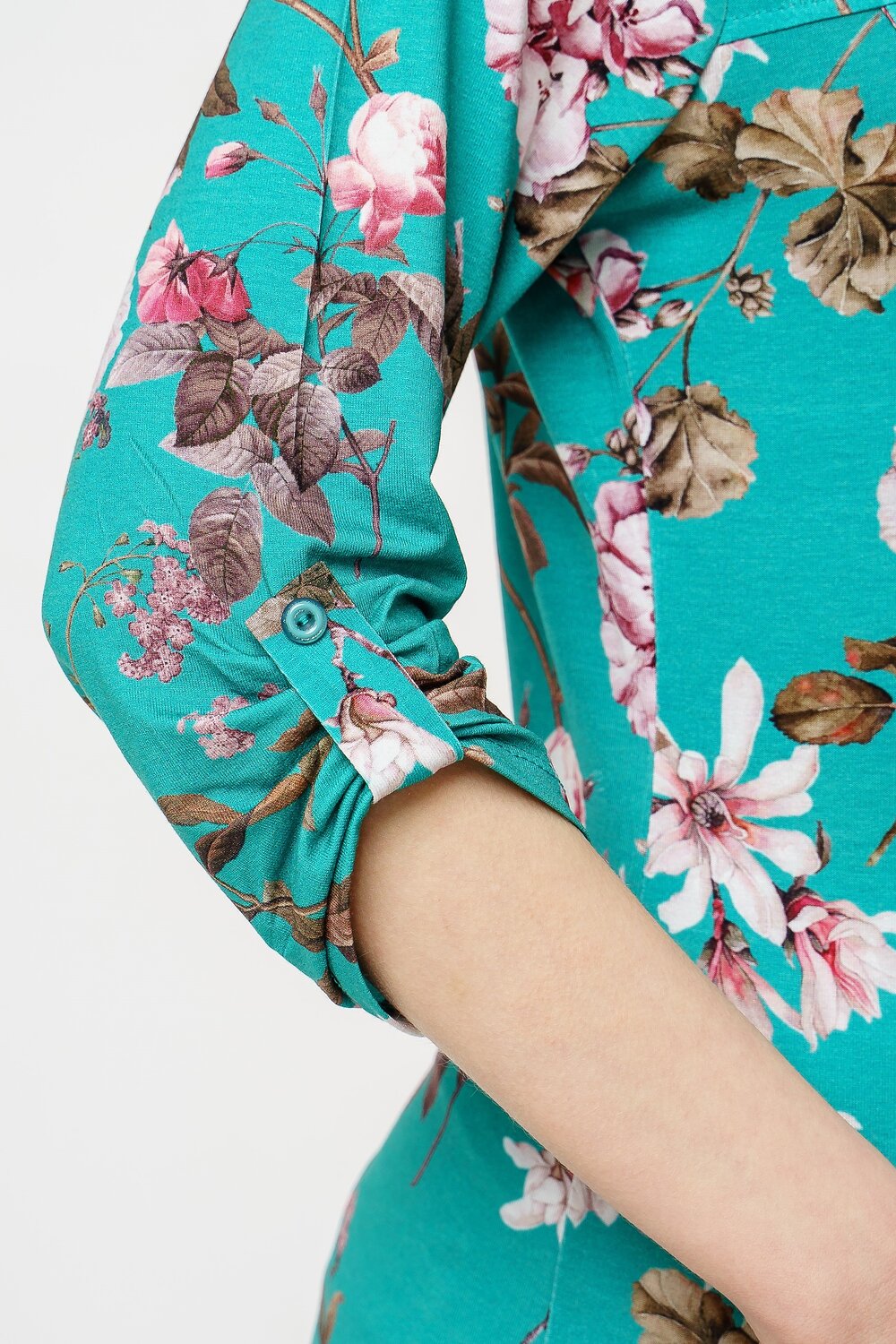 Binita Рубашка 61848 657/1-5 изумрудно-розовый