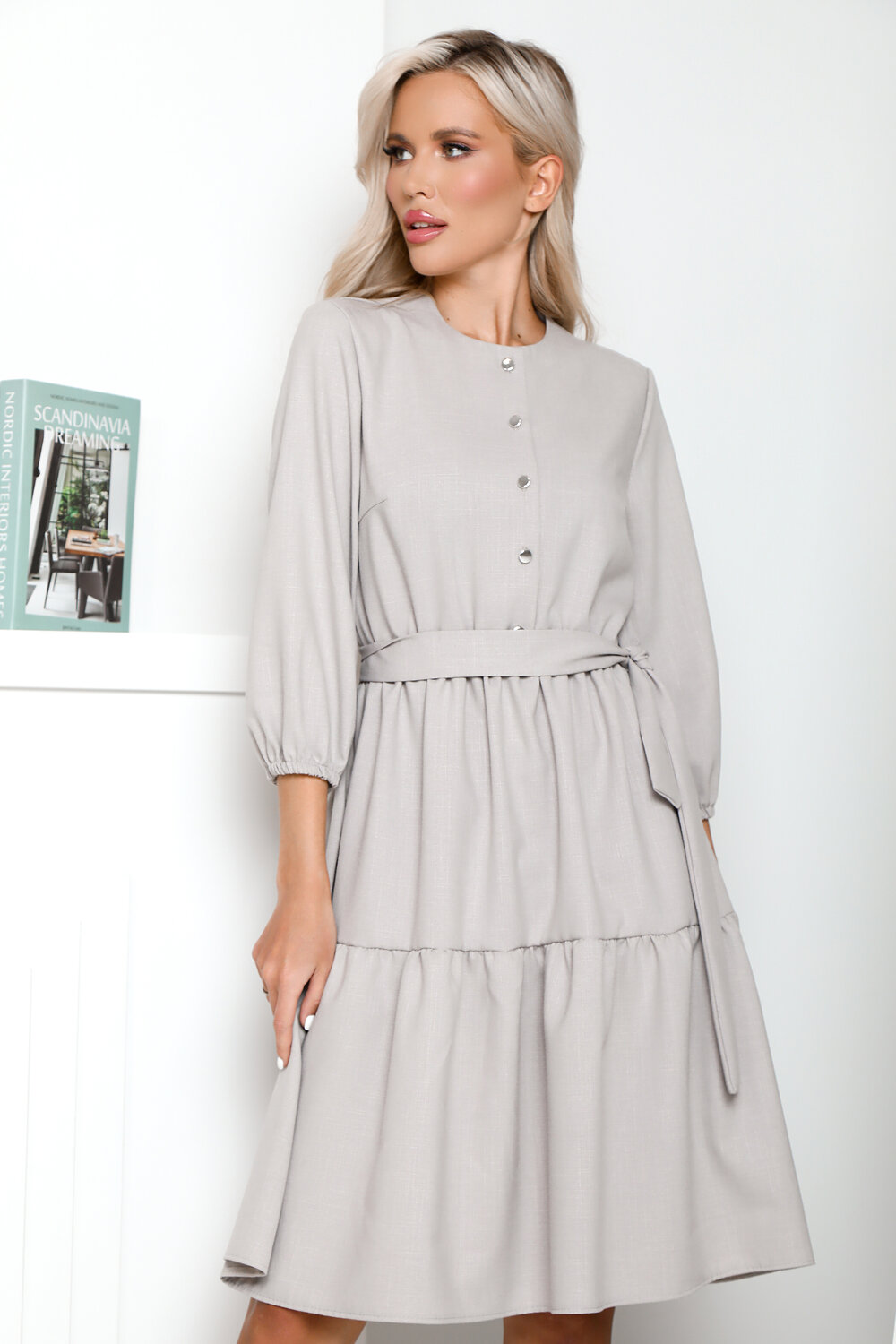 Open-style Платье 395650 6107 светло-серый