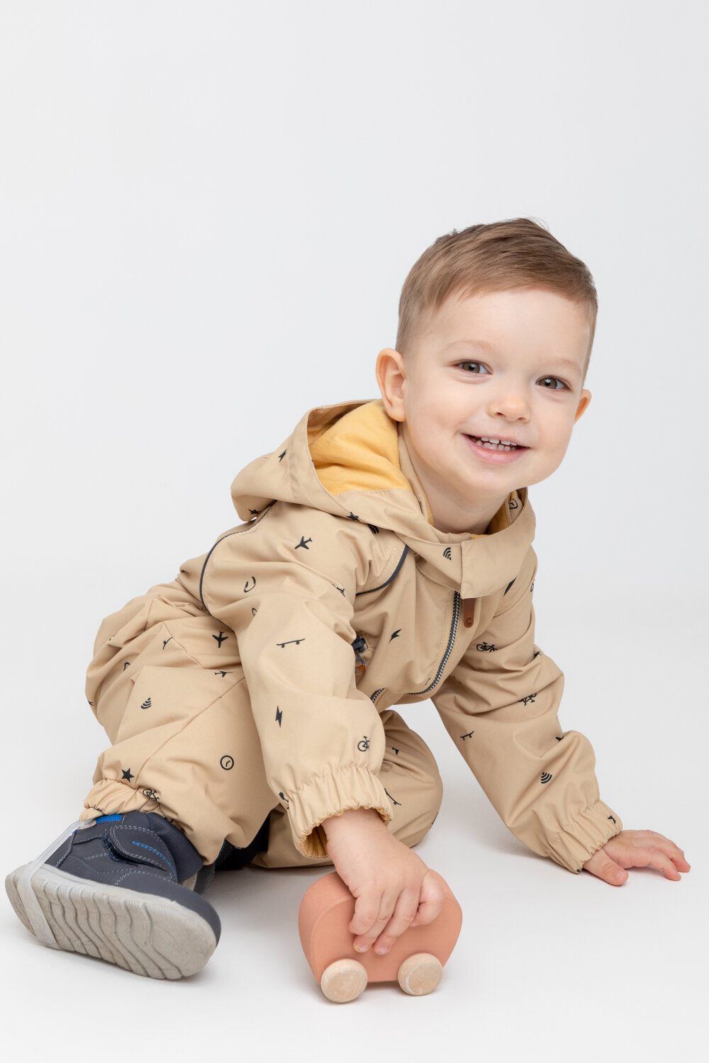 CROCKID Комбинезон 403687 ВК 60088/н/10 Ал арахис, маленькие значки