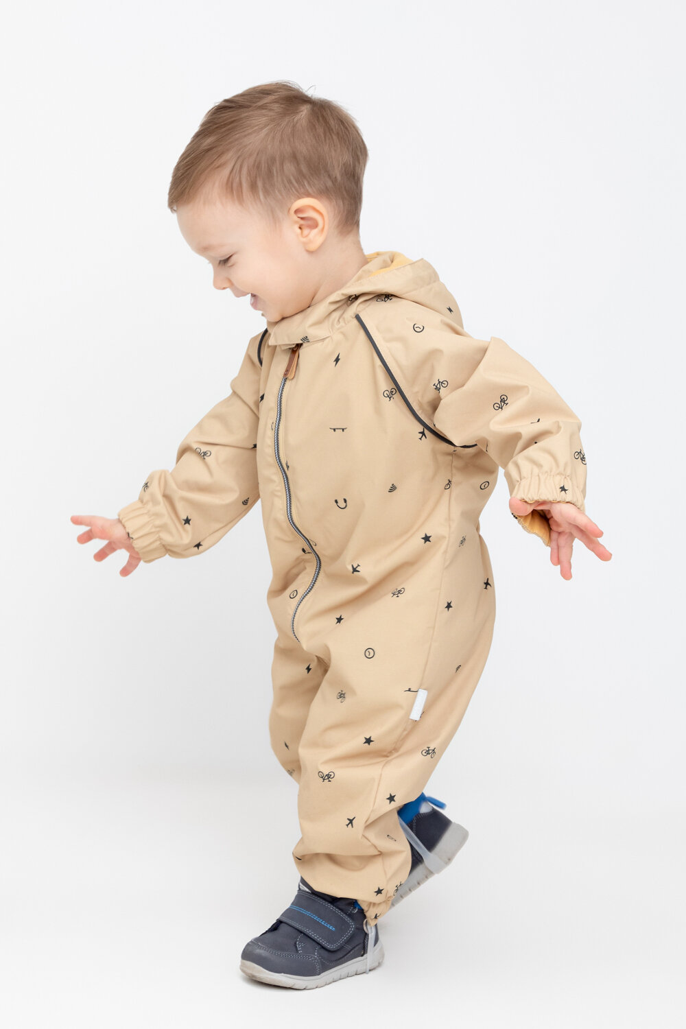 CROCKID Комбинезон 403687 ВК 60088/н/10 Ал арахис, маленькие значки