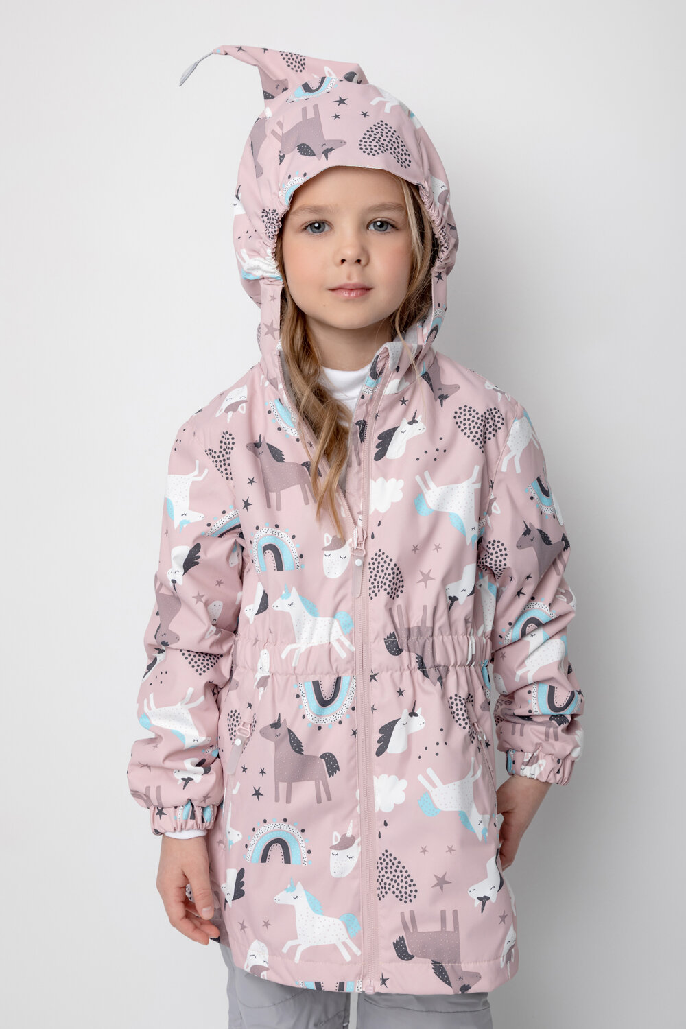 CROCKID Куртка 405106 ВК 32118/н/1 ГР бежево-карамельный, единороги и радуга