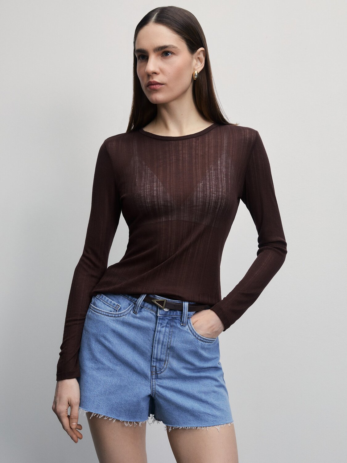 ZARINA Шорты 410273 4225400900 голубой индиго