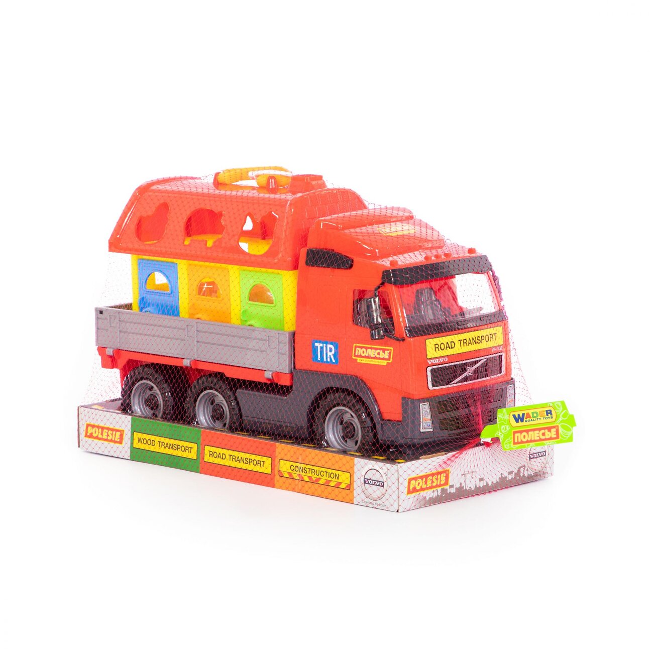 Полесье "Volvo", автомобиль бортовой + домик для зверей (в лотке) 412869 58263