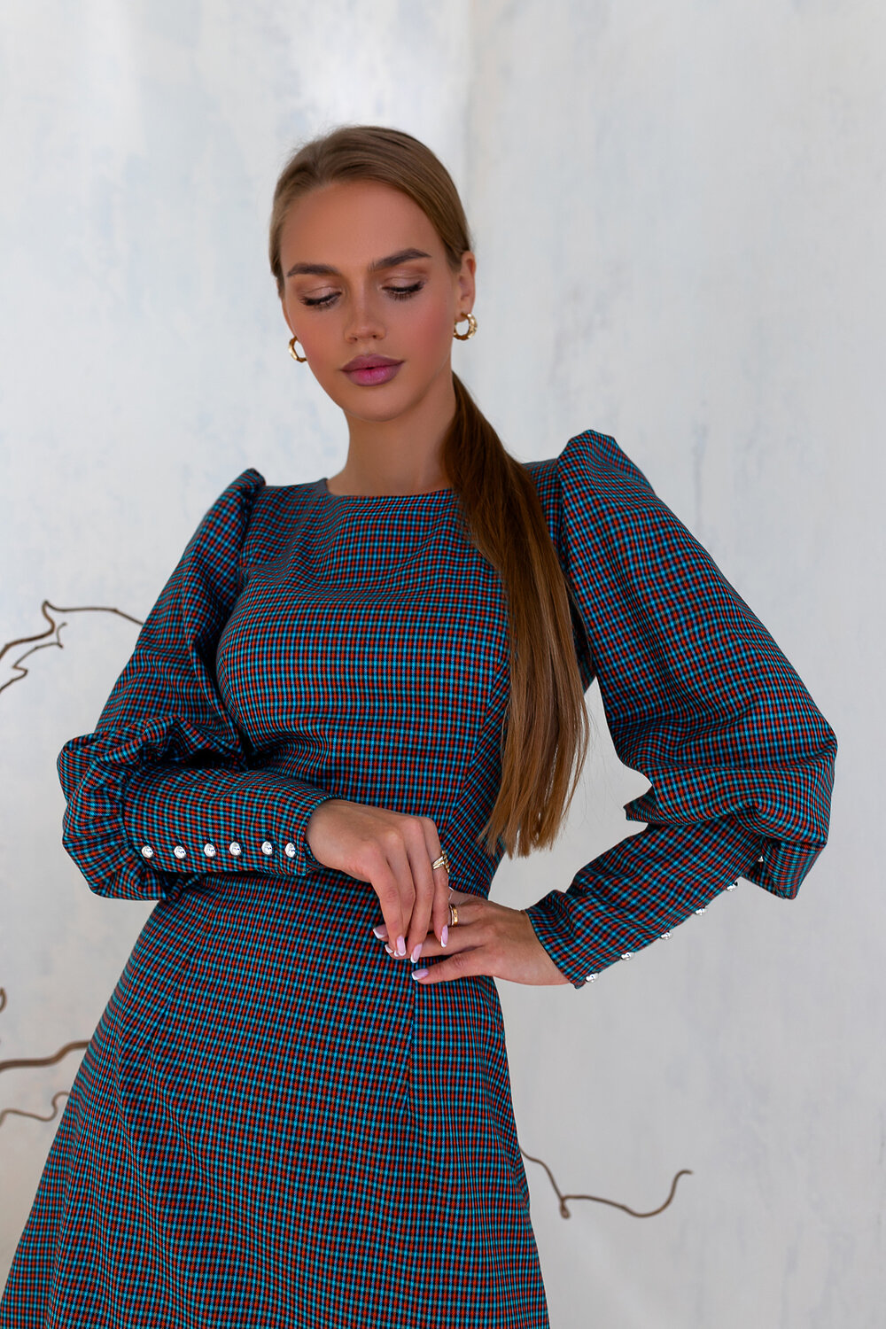 Open-style Платье 414645 4991 синий/оранжевый