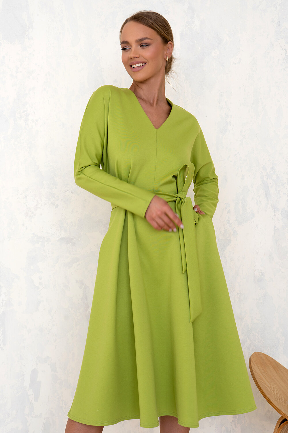 Open-style Платье 414646 5252 светло зеленый коричневый