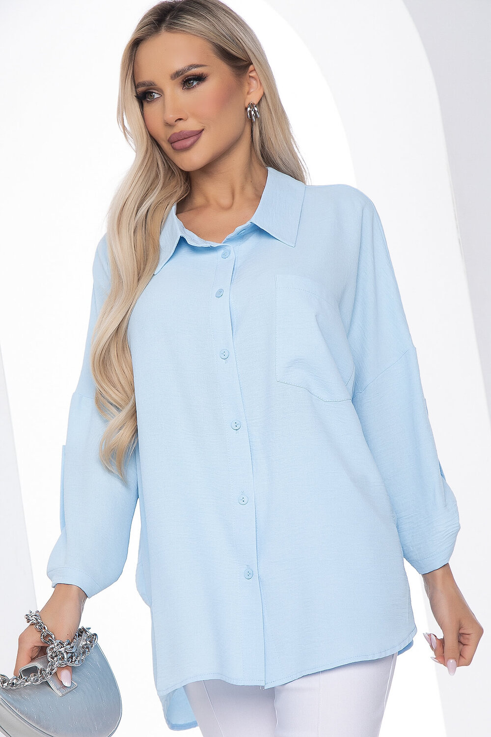 LT Collection Рубашка 415097 Б10073 голубой