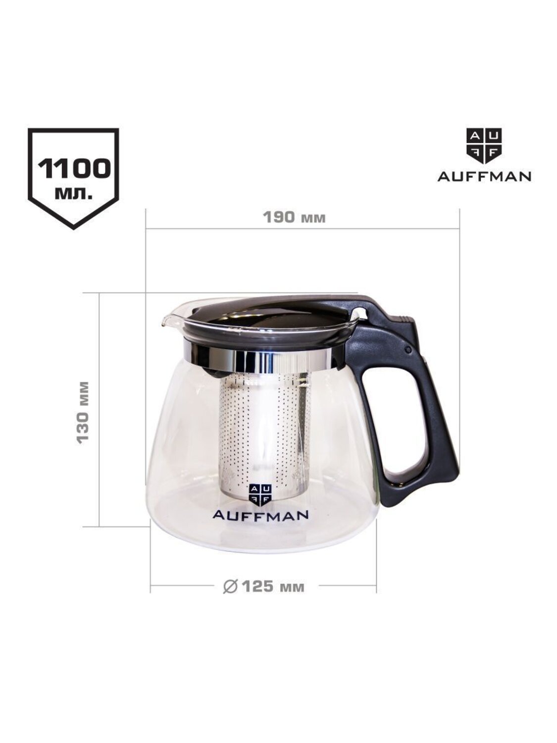 AUFFMAN Чайник 429813 AM-1111 прозрачный кристалл