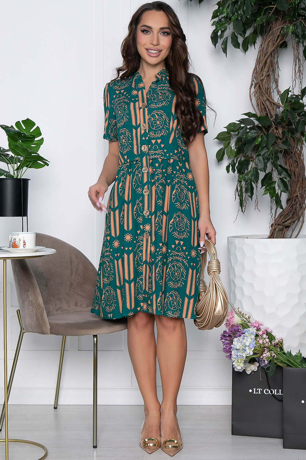 LT Collection Платье 430474 П10527 зелёный