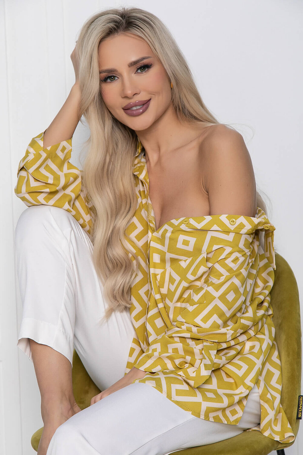 LT Collection Рубашка 432429 Б10586 лаймовый