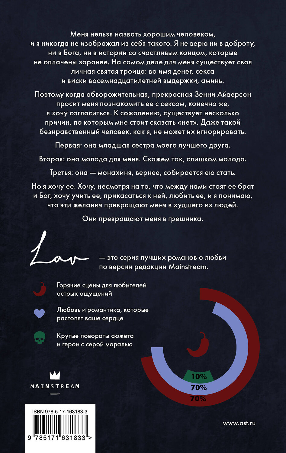 АСТ Сьерра Симоне "Грешник" 436331 978-5-17-163183-3