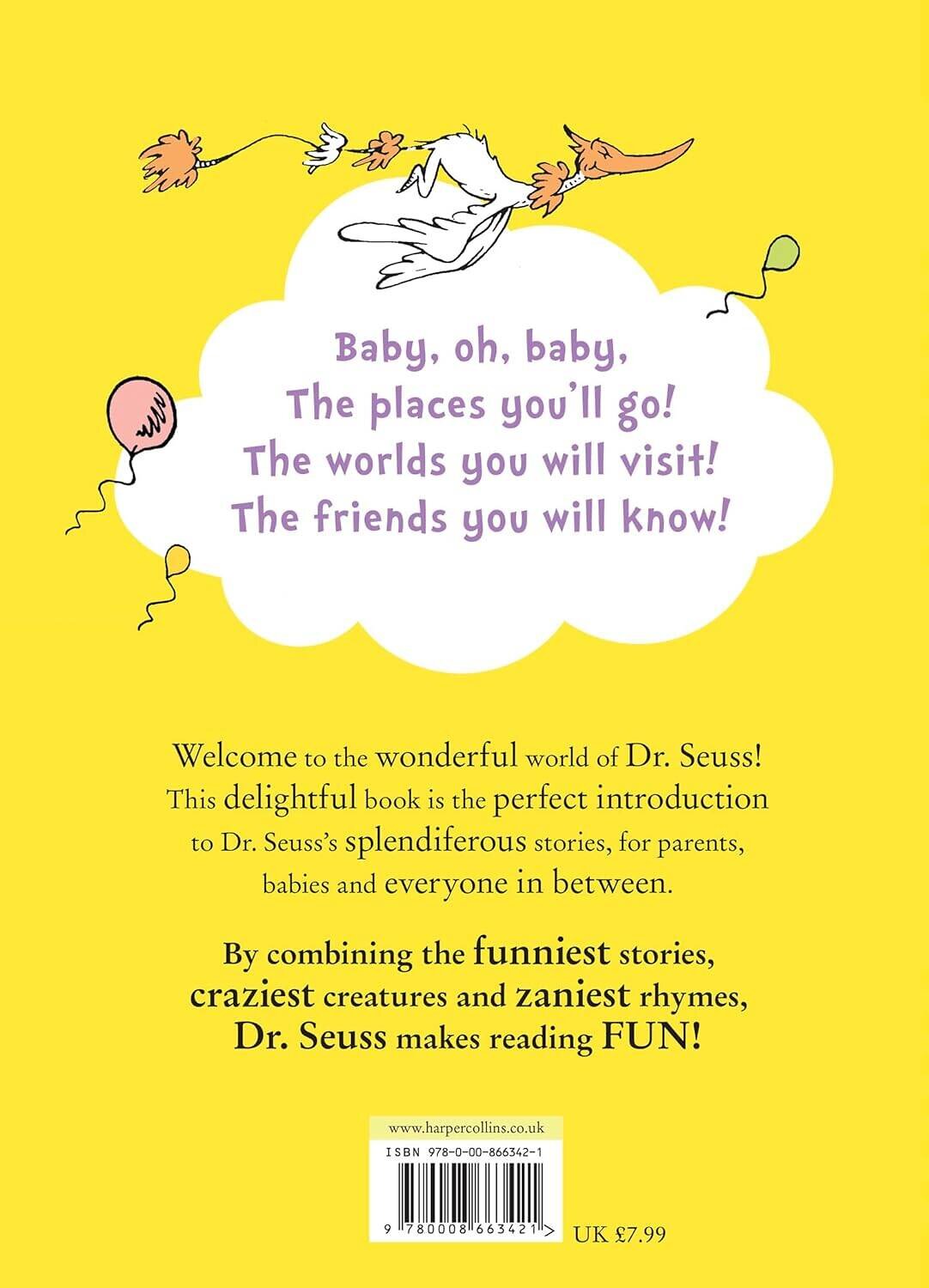 Эксмо Dr. Seuss "Oh, baby the places you'll go! (Dr. Seuss ) Это только начало (Доктор Сьюз) /Книги на английском языке" 438156 978-0-00-866342-1