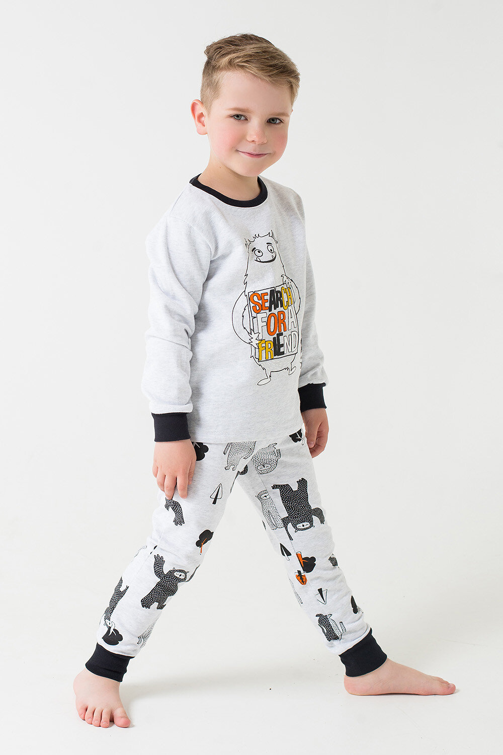CROCKID Пижама 71592 К 1547 серый