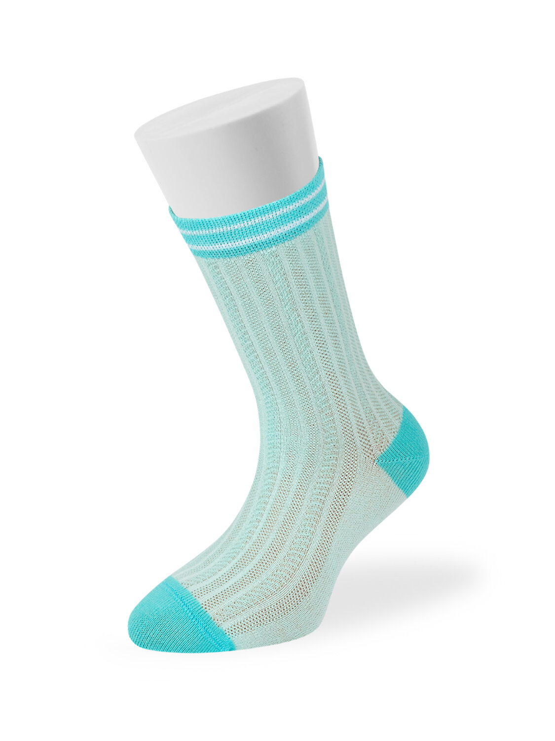 Omsa Носки 474464 OMSA kids Calzino 21C00 ажур - цветная пятка и мысок Blu Сhiaro (Голубой)