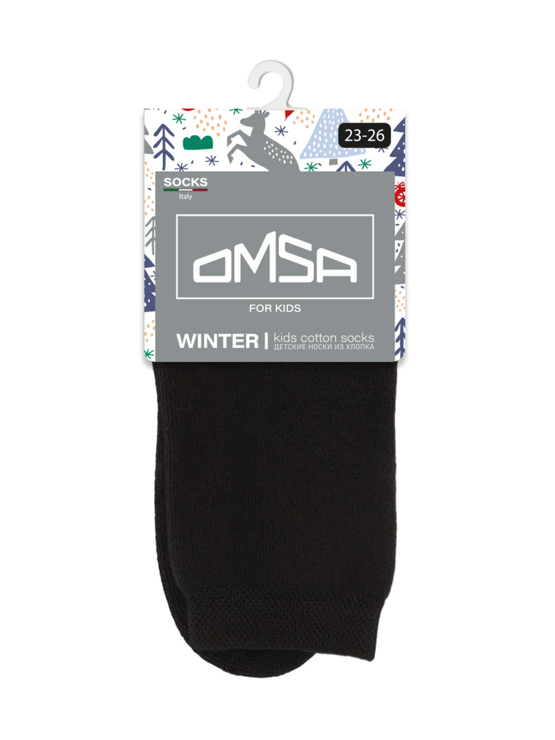 Omsa Носки 474602 OMSA kids Calzino 21C05 плюш Nero (Черный)