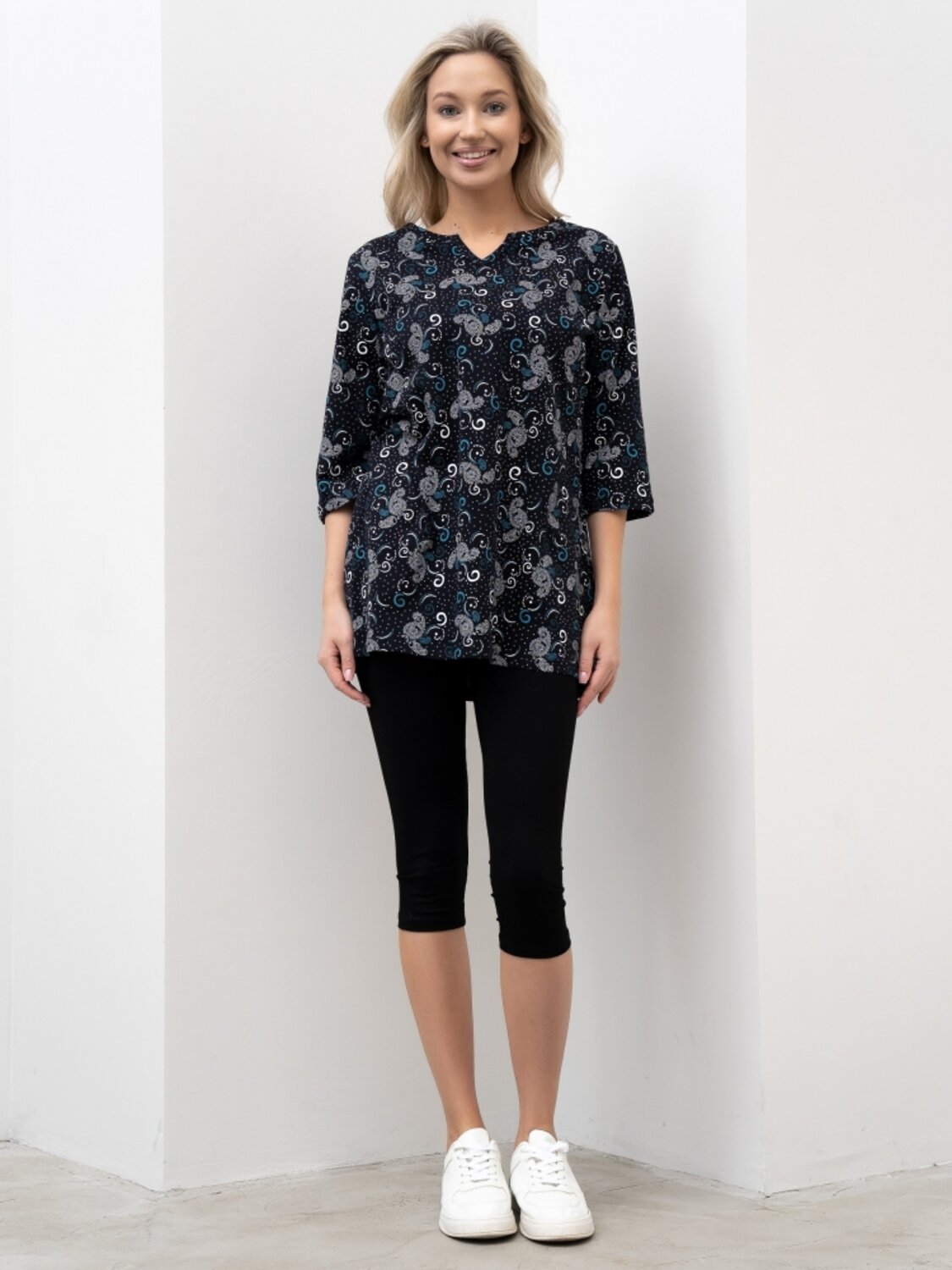 Binita Туника 512634 1224-2 черно-бирюзовый