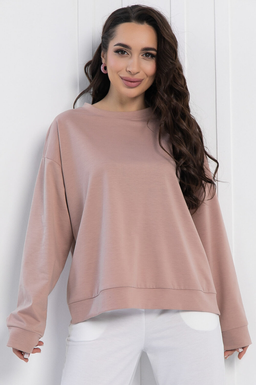 LT Collection Свитшот 515476 Б12992-25М пудра