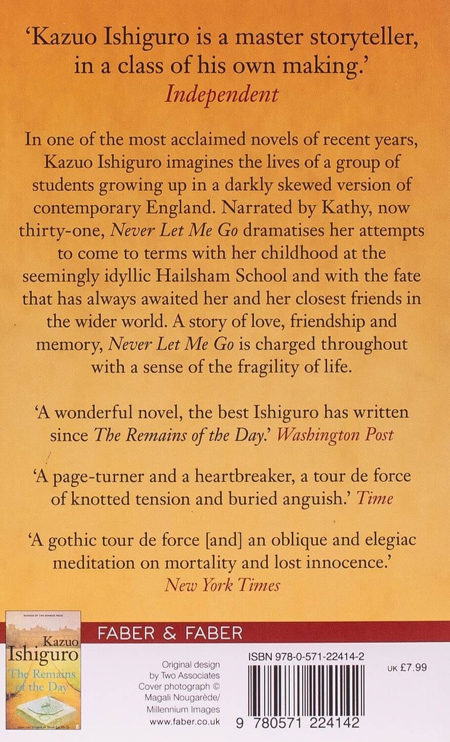 Эксмо Kazuo Ishiguro "Never Let Me Go (Kazuo Ishiguro) Не отпускай меня (Кадзуо Исигуро) /Книги на английском языке" 521860 978-0-57-122414-2