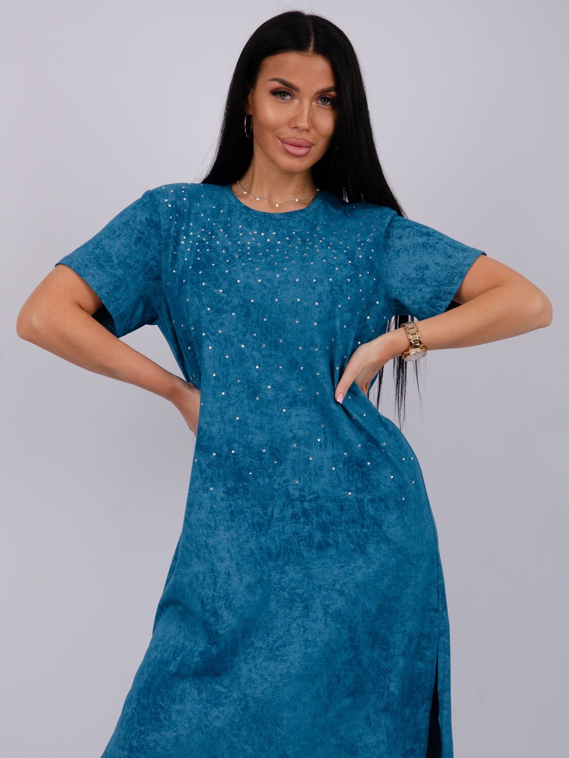 Malina Платье 525882 6024п петроль