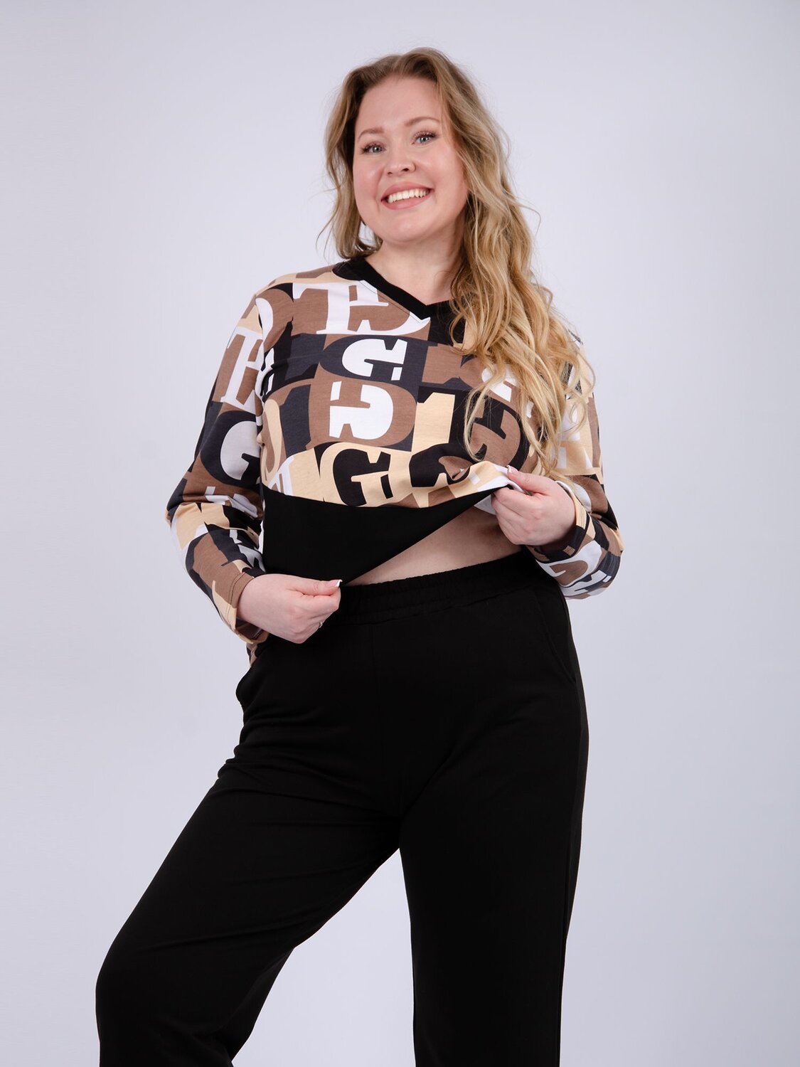 Malina Костюм 526552 9413(М) бежевый/чёрный