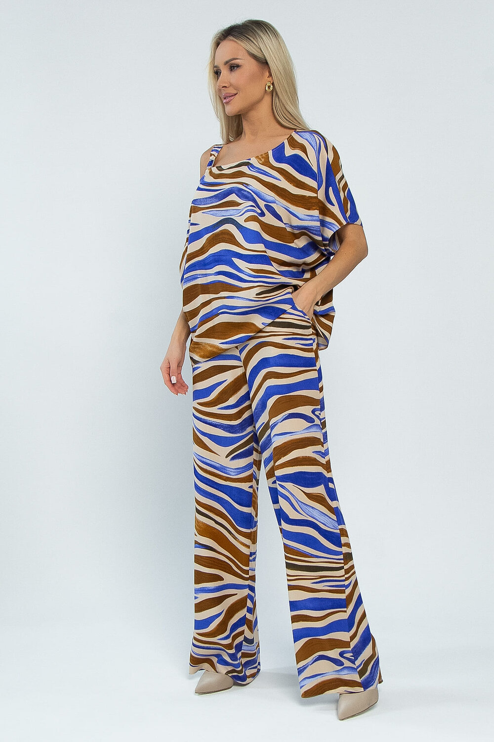 LT Collection Костюм 532711 К13456-5М сине-коричневый